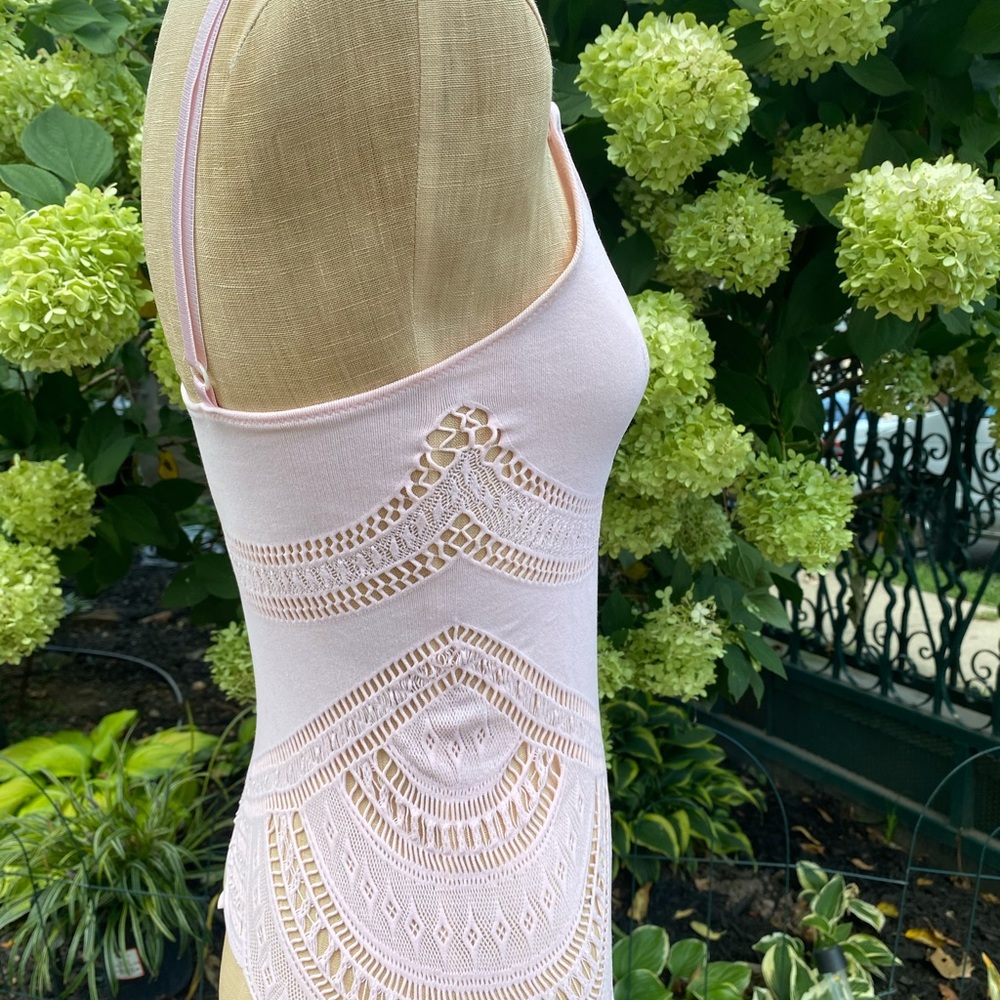 Knit Camisole with laser cut lace design